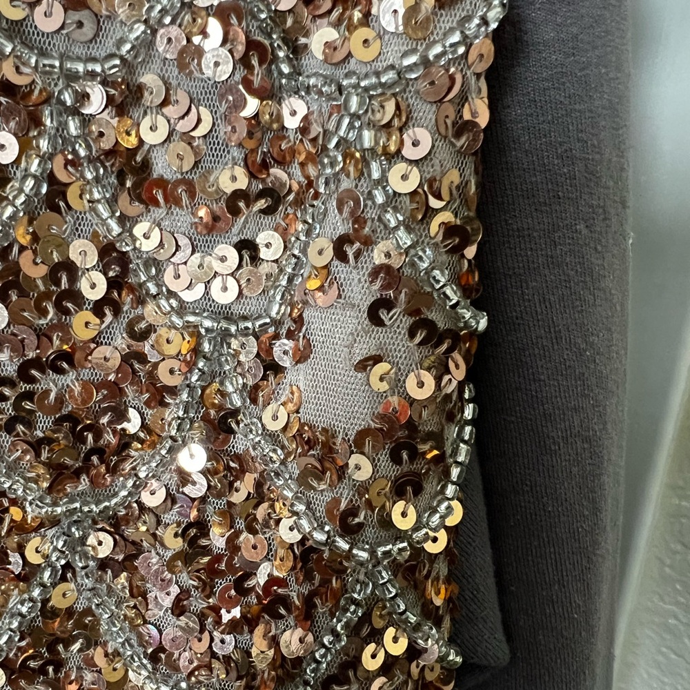 Mac Duggal Copper Sequin Beaded Samantha Stone Gown - Picture 10 of 10